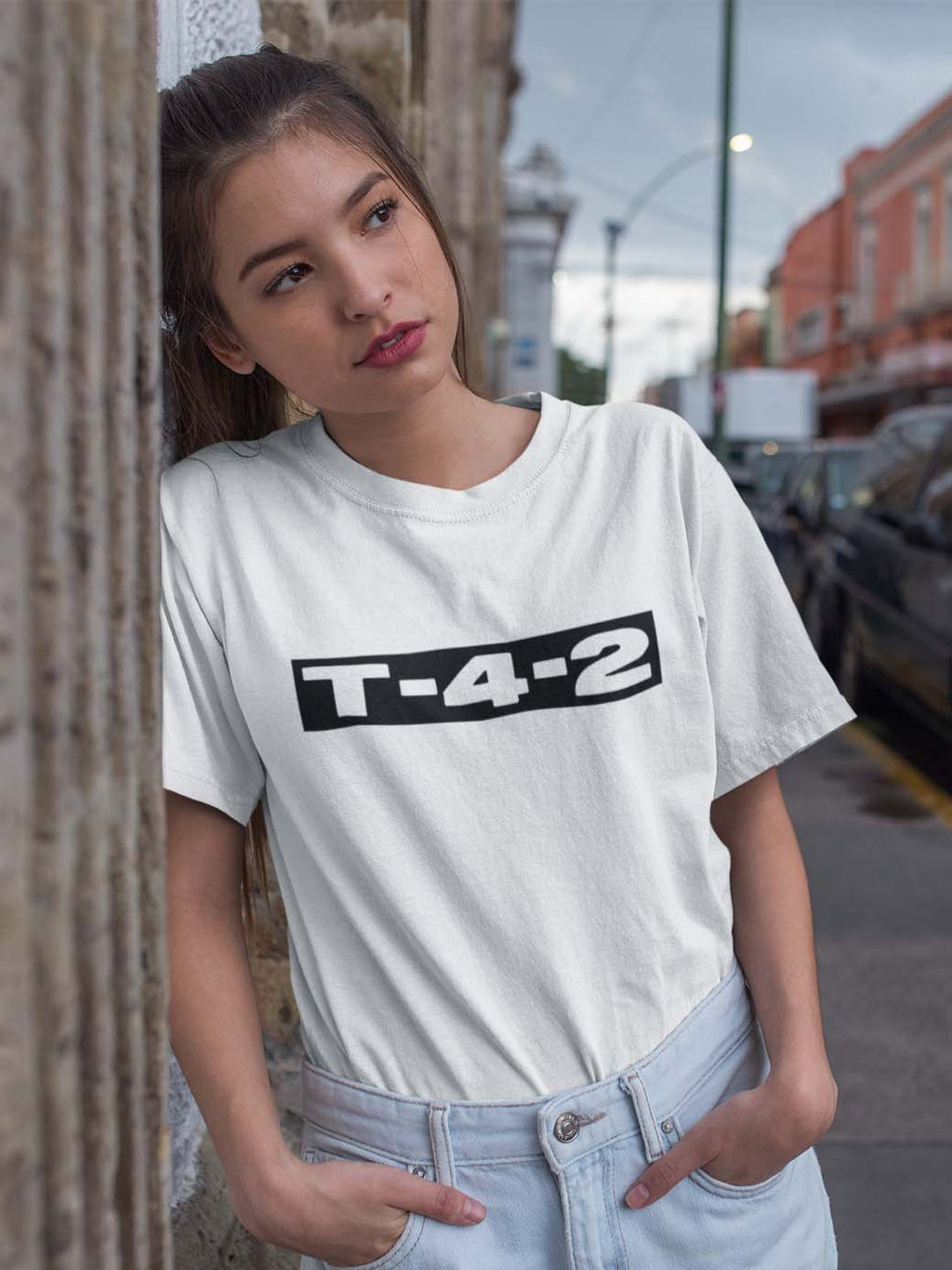 T-4-2 Logo White Tee